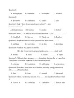 Đề ôn thi Tiếng Anh vào 10