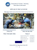 (TIỂU LUẬN) môn QUẢN TRỊ vận HÀNH tiểu luận TRIỂN KHAI PHƯƠNG PHÁP 5s tại TOYOTA 