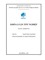 Khóa luận thực trạng và giải pháp marketing của công ty TNHH thanh tú 