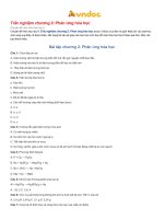 Trắc nghiệm chương 2: Phản ứng hóa học