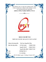 (TIỂU LUẬN) báo cáo đề tài THIẾT kế cơ sở dữ LIỆU QUẢN lý bán LAPTOP 