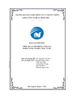 (TIỂU LUẬN) báo cáo môn học THIẾT kế và mô PHỎNG CÁNH TAY ROBOT CÔNG NGHIỆP 3 bậc tự DO 