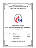 (TIỂU LUẬN) báo cáo cung cấp nhiệt đề tài thiết kế máy sấy lạnh nguyên liệu chuối với năng suất 50 kg 1 mẽ 