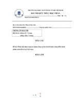 (TIỂU LUẬN) đề tài phân tích thực trạng sử dụng công cụ dự trữ bắt buộc trong điều hành chính sách tiền tệ tại việt nam 