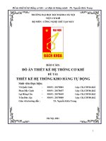 (TIỂU LUẬN) báo cáo đồ án THIẾT kế hệ THỐNG cơ KHÍ đề tài THIẾT kế hệ THỐNG KHO HÀNG tự ĐỘNG 