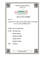 (TIỂU LUẬN) đồ án tốt NGHIỆP đề tài  KHẢO sát và CHẾ tạo hệ THỐNG PHUN XĂNG điện tử của XE KIA MORNING 2015 