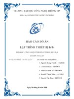 (TIỂU LUẬN) báo cáo đồ án lập TRÌNH THIẾT bị iots môn học CÔNG NGHỆ INTERNET OF THING HIỆN đại 