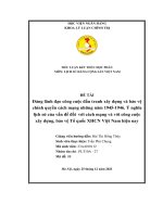 (TIỂU LUẬN) đảng lãnh đạo công cuộc đấu tranh xây dựng và bảo vệ chính quyền cách mạng những năm 1 1946  ý nghĩa 945  lịch sử của vấn đề đối với cách mạng và với công cuộc xây dựng, bảo vệ tổ quốc XHCN việt nam 