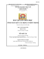 (TIỂU LUẬN) bài tập lớn môn học TÍNH TOÁN kết cấu ĐỘNG cơ đốt TRONG 