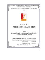(TIỂU LUẬN) báo cáo NHẬP môn NGÀNH điện đề tài tìm HIỂU hệ THỐNG CHĂM sóc cây TRỒNG THÔNG MINH 