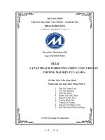 (TIỂU LUẬN) lập kế HOẠCH MARKETING CHIẾN lược CHO sàn THƯƠNG mại điện tử LAZADA 