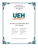 (TIỂU LUẬN) đề tài mối quan hệ của các chức năng quản trị (lý thuyết – thực tiễn – bài học kinh nghiệm) 