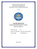 Vấn đề thảo luận kế hoạch kinh doanh cửa hàng kem tự chọn icu 