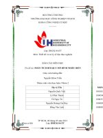 (TIỂU LUẬN) báo cáo môn học tên đề tài PHÂN TÍCH hồi QUY mô HÌNH NHIỀUBIẾN 