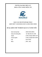 (TIỂU LUẬN) báo cáo CHUYÊN đề học PHẦN KIỂM THỬ và đảm bảo CHẤT LƯỢNG PHẦN mềm đề tài KIỂM THỬ WEBSITE QUẢN lý SINH VIÊN 