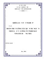 Khóa luận tốt nghiệp hoàn thiện công tác quản trị nguồn nhân lực tại công ty TNHH may vinatex hương trà 