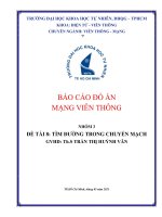 (TIỂU LUẬN) báo cáo đồ án MẠNG VIỄN THÔNG NHÓM 3 đề tài 8 tìm ĐƯỜNG TRONG CHUYỂN MẠCH 