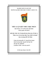 (TIỂU LUẬN) đề tài sinh viên trường đại học khoa học xã hội và nhân văn với việc thực hiện học đi đôi với hành theo tư tưởng hồ chí minh 