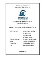 (TIỂU LUẬN) báo cáo CHUYÊN đề học PHẦN đồ họa máy TÍNH đề tài CHƯƠNG TRÌNH mô PHỎNG bàn cờ 2d  