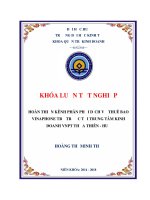 Khóa luận tốt nghiệp hoàn thiện kênh phân phối dịch vụ thuê bao vinaphone trả trước tại trung tâm kinh doanh VNPT thừa thiên   huế 