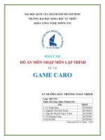 BÁO cáo đồ án môn NHẬP môn lập TRÌNH đề tài GAME CARO 