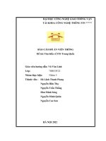 (TIỂU LUẬN) báo cáo đồ án VIỄN THÔNG đề tài tìm hiểu về ITS trung quốc 