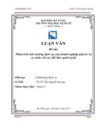 (TIỂU LUẬN) đề tài phân tích môi trường dịch vụ của doanh nghiệp giải trí và so sánh v i th c nh tranh 