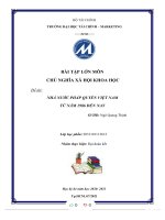 (TIỂU LUẬN) đề tài NHÀ nước PHÁP QUYỀN VIỆT NAM từ n NAY 