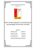 Bài tập nhóm văn hóa kinh doanh và tinh thần khởi nghiệp tìm hiểu và phân tích về văn hóa kinh doanh của một doanh nghiệp ở việt nam (hoặc ở nước ngoài) 