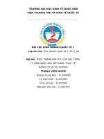 (TIỂU LUẬN) đề bài THỰC TRẠNG đầu tư của các CÔNG TY hàn QUỐC vào VIỆT NAM THỰC tế, ĐỘNG cơ và XU HƯỚNG 