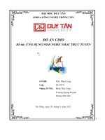 (TIỂU LUẬN) đồ án CDIO đề tài ỨNG DỤNG WEB NGHE NHẠC TRỰC TUYẾN 