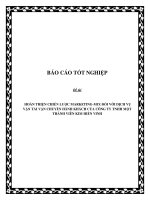 Báo cáo thực tập tốt nghiệp hoàn thiện chiến lược marketing mix đối với dịch vụ vận tải vận chuyển hành khách của công ty TNHH một thành viên kim hiền vinh 