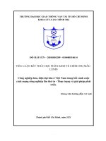 (TIỂU LUẬN) công nghiệp hóa, hiện đại hóa ở việt nam trong bối cảnh cuộc cách mạng công nghiệp lần thứ tư   thực trạng và giải pháp phát triển  