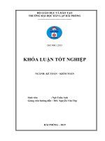 Khóa luận hoàn thiện công tác lập và phân tích báo cáo tình hình tài chính tại công ty TNHH hà tiễn 