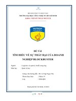 (TIỂU LUẬN) đề tài tìm HIỂU về sự THẤT bại của DOANH NGHIỆP BLOCKBUSTER 