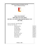 (TIỂU LUẬN) báo cáo CUỐI kỳ môn học kỹ NĂNG mềm CHỦ đề cần CHUẨN bị gì KHI đi PHỎNG vấn XIN VIỆC 