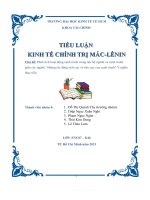 (TIỂU LUẬN) chủ đề phân tích hoạt động cạnh tranh trong nội bộ ngành và cạnh tranh giữa các ngành  những tác động tích cực và tiêu cực của cạnh tranh ý nghĩa thực tiễn 