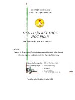 (TIỂU LUẬN) đề tài nguyên lý về sự phát triển và vận dụng quan điểm phát triển vào quá trình học tập, rèn luyện của sinh viên học viện ngân hàng 