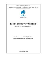 Khóa luận hoàn thiện tổ chức kế toán doanh thu, chi phí và xác định kết quả kinh doanh tại công ty trách nhiệm hữu hạn lộc vừng đỏ 