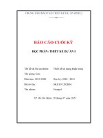 (TIỂU LUẬN) báo cáo cuối kỳ học phần thiết kế dự án i tên đề tài dự án nhóm thiết kế túi đựng khẩu trang 