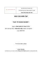 (TIỂU LUẬN) báo cáo KIẾN tập THỰC tế DOANH NGHIỆP 1 công ty TNHH một thành viên dương lộc phát 