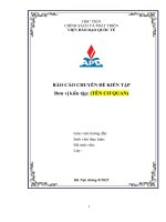 (TIỂU LUẬN) báo cáo CHUYÊN đề KIẾN tập đơn vị kiến tập công ty TNHH tiến an 