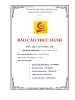 (TIỂU LUẬN) báo cáo THỰC HÀNH môn THÙ LAO và PHÚC lợi đối tượng nghiên cứu công ty cổ phần may 10 