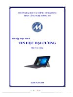 (TIỂU LUẬN) bài tập thực hành TIN học đại CƯƠNG bậc cao đẳng bài THỰC HÀNH WINDOWS 