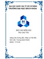 (TIỂU LUẬN) báo cáo môn học tàu CAO tốc  lặp chương trình tính sức cản bằng phương pháp savitsky 