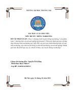 (TIỂU LUẬN) phân tích đánh giá mức độ đáp ứng chương trình marketing trực tiếp (PR) của một sản phẩmthương hiệu với mục tiêu marketing, mục tiêu truyền thông và tình thế marketing của doanh nghiệp 