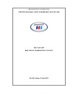 (TIỂU LUẬN) bài tập lớn học PHẦN MARKETING căn bản phân tích quá trình phân khúc và lựa chọn thị trường mục tiêu và định vị sản phẩm của công ty cổ phần may sông hồng 