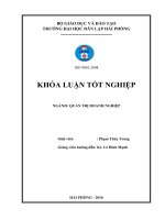 Khóa luận một số biện pháp nhằm cải thiện tình hình tài chính tại chi nhánh cảng chùa vẽ   công ty cổ phần cảng hải phòng 