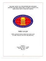 (TIỂU LUẬN) đề tài 12 tìm hiểu về quá trình hội nhập quốc tế ở việt nam, là sinh viên, anhchị cần p làm gì để chủ động hội nhập quốc tế  