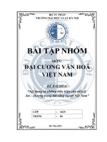 (TIỂU LUẬN) đại CƯƠNG văn HOÁ VIỆT NAM nội dung và những biểu hiện của triết lý âm – dương trong đời sống người việt nam 